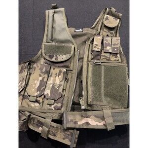 LANCER TACTICAL FULL ZIP ADJUSTABLE ONE SIZE AIRSOFT COMBAT UTILITY RETAIL $300